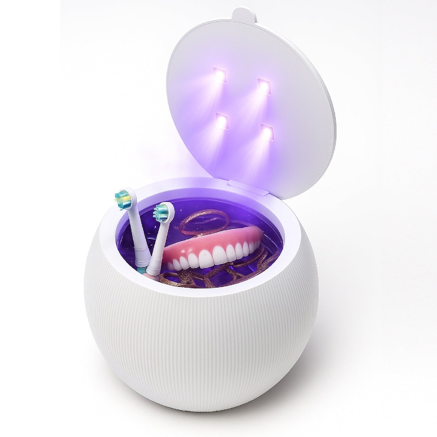 Ultrasonic UV Dental Cleaner Pod for Aligners, Dentures, Retainers, and Mouthguards