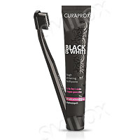 Black is White Charcoal Toothpaste & Toothbrush Set