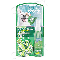 Fresh Breath Tri-Floss Ball with Liquid Floss Dental Spray