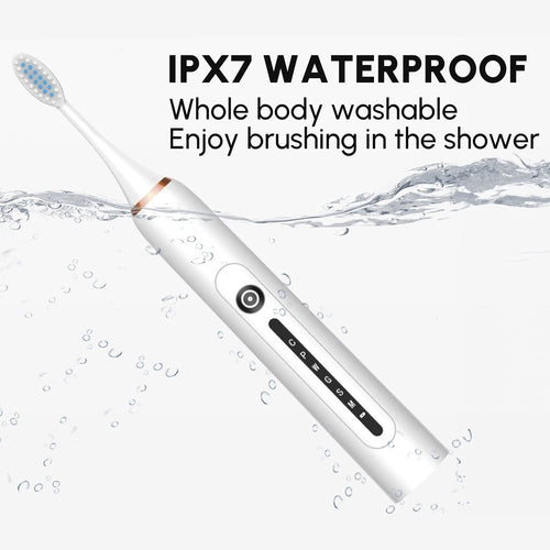 Electric Sonic Toothbrush with 6 Modes and 8 Brush Heads
