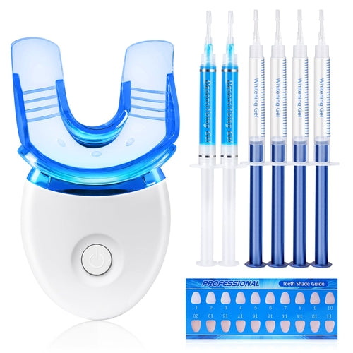 LED Tooth Whitening Kit with Desensitizing Gel and LED Light Mouthpiece
