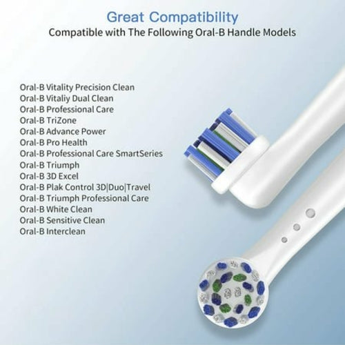 Replacement Toothbrush Heads Cross Cleaning Style Compatible with Oral-B Electric Toothbrush