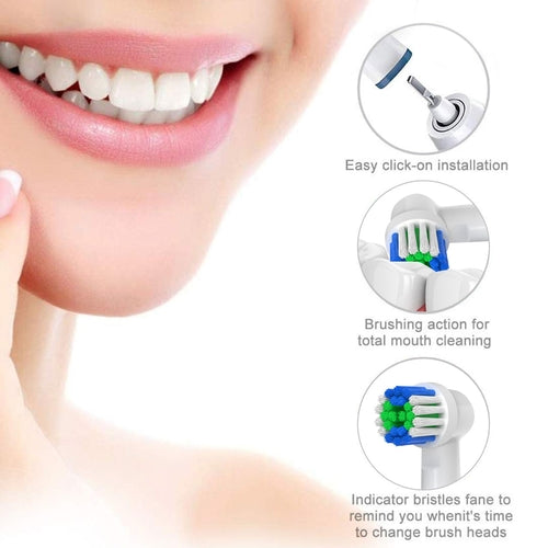 Replacement Toothbrush Heads Precise Cleaning Style Compatible with Oral-B Electric Toothbrush