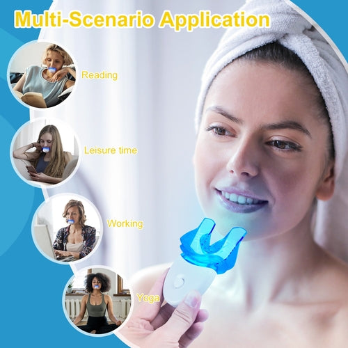 LED Tooth Whitening Kit with Desensitizing Gel and LED Light Mouthpiece