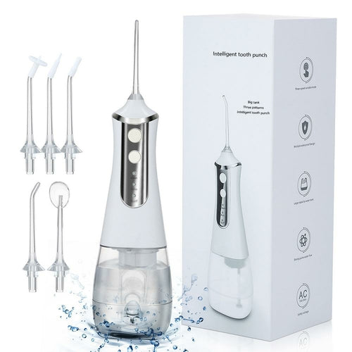 Rechargeable Cordless Water Flosser with High Capacity 350ml Tank