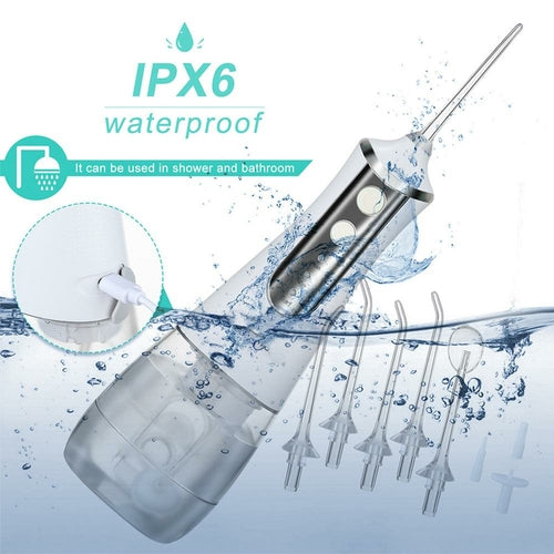 Rechargeable Cordless Water Flosser with High Capacity 350ml Tank
