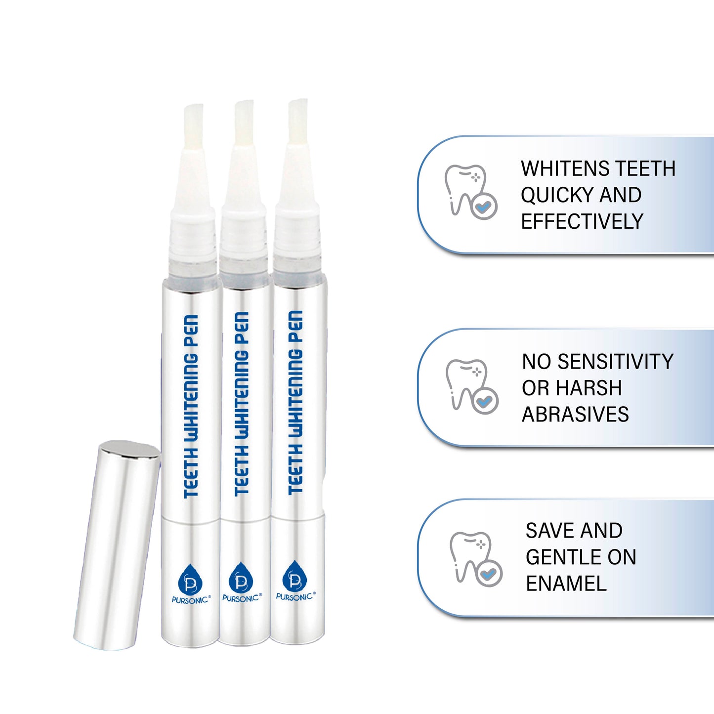 Enamel Safe On-the-Go Teeth Whitening Pen for a Brighter Smile 9pk