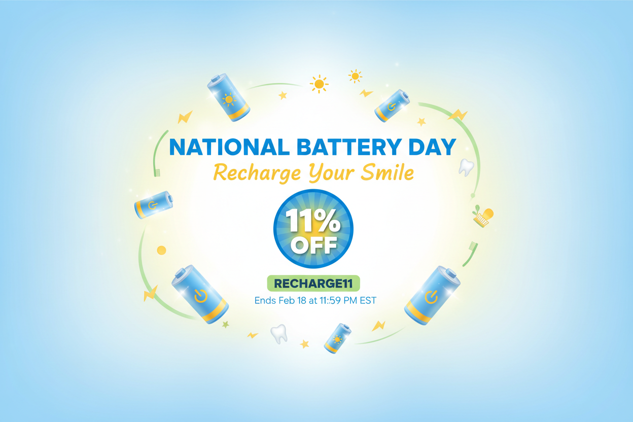 National Battery Day Banner - Centered Text