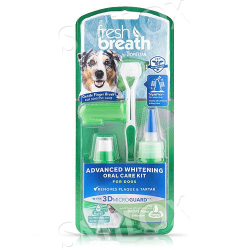 TropiClean Fresh Breath Advanced Whitening Oral Care Kit